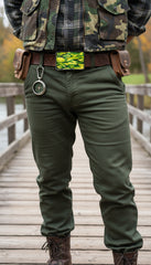 NEW Men Women Black Metal Fashion Belt Buckle Army Green Camouflage Standout Design