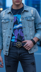 NEW Glitter Texas Lone Star Belt Buckle Men Women Teen Kids