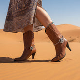 Brand New Women Silver Metal Boot Chain Bracelet Shoe Anklet Big Lion Head Medallion Charm SET BC166