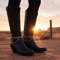 Brand New Women 2PCS Silver Metal Boot Chain Bracelet Candy Skull Charm Shoe Anklet A PAIR BC50