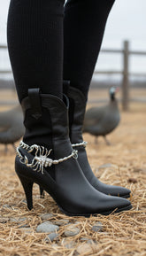 Brand New Women Silver Metal Boot Chain Bracelets Anklet Shoe Scorpion Charm Bling Jewelry BC83