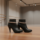 Brand New Women 2PCS Silver Metal Boot Chain Bracelet Pink Band Charm Shoe Anklet BC78