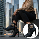 Brand New Women 2PCS Gold Metal Boot Chain Bracelet Shoe Anklet CC Bling Charm Set Fashion Jewelry - A PAIR BC14