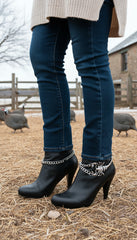 Brand New Women Silver Metal Boot Chain Bracelets Anklet Shoe Scorpion Charm Bling Jewelry BC83