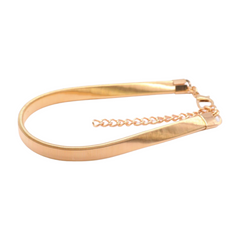 Brand New Women Gold Metal Boot Chain Bracelet Shoe Anklet Elastic Band Charm Classic SET BC103