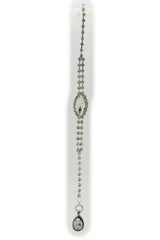 Unique Silver-Tone Rhinestone Back Jewelry Gift Handmade in USA Women WN81