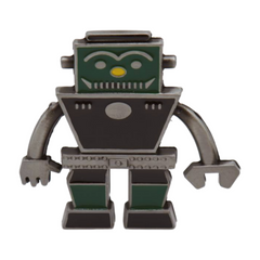 NEW Men Women Silver Metal Fashion Belt Buckle Green Black Robot Animation
