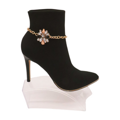 Women Gold Metal Boot Chain Bracelet Shoe Silver Star Charm