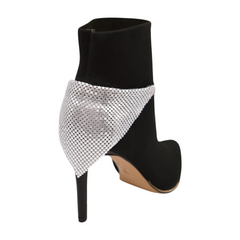 Women Silver Mesh Metal Bandana Style Boot Chain Bracelet