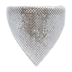 Women Silver Mesh Metal Bandana Style Boot Chain Bracelet