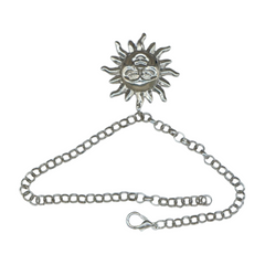 New Women Silver Metal Chain Boot Bracelet Shoe Sun Charm