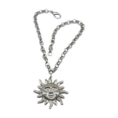 New Women Silver Metal Chain Boot Bracelet Shoe Sun Charm