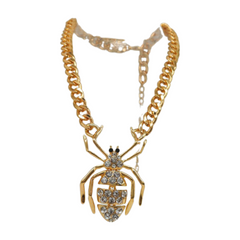 Jewelry Gold Metal Chain Long Spider Necklace