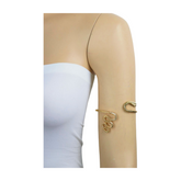 New Women Gold Color Metal Upper Arm Cuff Bracelet Cobra Snake Wrap Around Jewelry
