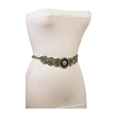 Brand New Women’s Silver Metal Chain Belt – Arrowhead Charm Waist Chain with Lion Head Medallion – Handmade Adjustable Waistband XS- XXL WB17