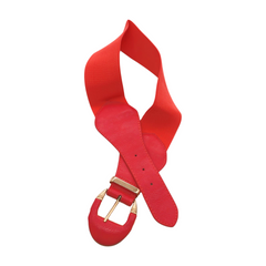 New Women Coral Elastic Waistband Fashion Belt Hip High Waist Oval Buckle Fit Size S M