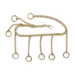 Brand New Women Gold Metal Chain Boot Bracelet Anklet Shoe Dangle Ring Charm Western PAIR SET BC107