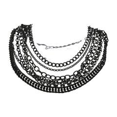 Brand New Women Western 2 Boot Black Metal Chain Wrap Around Shoe Bracelets Wave Charm SET BC119