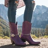 Brand New Women Silver Metal Boot Chain Bracelet Shoe Anklet Bling Long Horns Bull Charm SET BC179