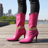 Brand New Women Gold Metal Boot Chain Bracelet Shoe Anklet Mesh Band Circle Charm SET BC297