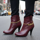 Brand New Women Gold Metal Boot Chain Bracelet Shoe Anklet M16 Gun Weapon Charm SET BC275