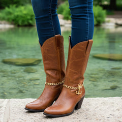 Brand New Women Gold Metal Boot Chain Bracelet Shoe Anklet Anchor Charm SET BC212