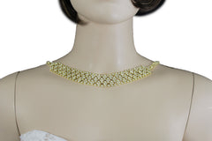 Gold Tone Rhinestone Waterfall Back Necklace, Open Back Wedding Dress Jewelry, Layered Bridal Back Chain, Clear Teardrop Drop WN80