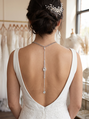 Unique Silver-Tone Rhinestone Back Jewelry Gift Handmade in USA Women WN81