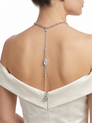 Unique Silver-Tone Rhinestone Back Jewelry Gift Handmade in USA Women WN81