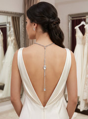 Unique Silver-Tone Rhinestone Back Jewelry Gift Handmade in USA Women WN81