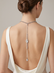 Unique Silver-Tone Rhinestone Back Jewelry Gift Handmade in USA Women WN81