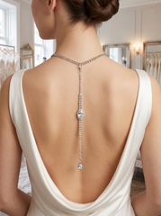Unique Silver-Tone Rhinestone Back Jewelry Gift Handmade in USA Women WN81