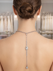 Unique Silver-Tone Rhinestone Back Jewelry Gift Handmade in USA Women WN81