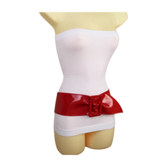 Brand New Women Red Faux Patent Leather Wide Fashion Belt Big Buckles Size S M - WB33