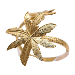 New Women Wrist / Arm Cuff Bracelet Fashion Jewelry Gold Metal Flowers Wrap Around