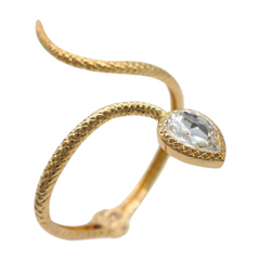 New Women Gold Metal Wrist Upper Arm Cuff Bracelet Wrap Around Snake Fashion Jewelry