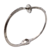 New Women Silver Plated Metal Fashion Jewelry Bling Nail Cuff Bracelet Bling Thin