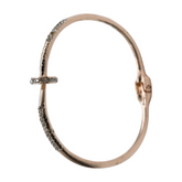 New Women Rose Gold Metal Fashion Jewelry Nail Cuff Bracelet Bling Wrap Around Thin