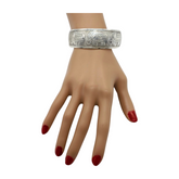 New Women Rusty Silver Metal Bangle Bracelet Indian Elephants Ethnic Vintage Style