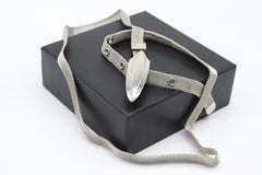 Women Silver Mesh Metal Ultra Skinny Belt Long Buckle Size S