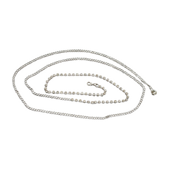 Ultra Skinny Rhinestones Belt Silver Metal Chain Fit Size XS S M