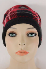 Women Scarf Turtle Neck Warmer Head Cover Outdoor Face Mask Sport Red Geometric