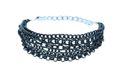 Women Fashion Jewelry Cool Black Metal Chain Boot Bracelet Western Shoe Charm