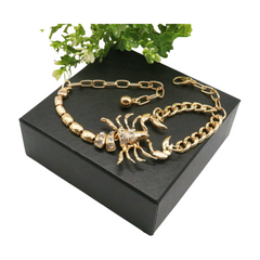 Women Jewelry Gold Metal Chain Boot Bracelet Shoe Scorpion Bling Charm Timeless
