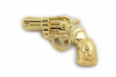 New Men Women Buckle Gold Metal Western Cowboy Pistol Revolver Gun Weapon Skull Unisex