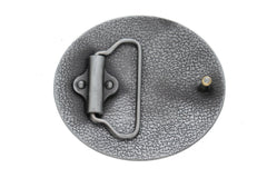 New Men Women Silver Metal Western Fashion Accessory Bear Foot Print Oval Buckle