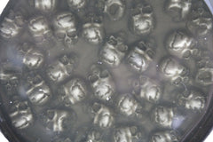 New Men Women Silver Metal Fashion Biker Buckle Skeleton Brown Mini Skulls Gothic Punk Accessory Strong Heavy