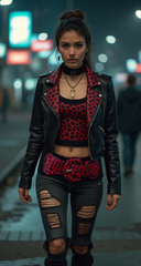 Women Leopard Belt Fashion Cheetah Elastic Red Black Animal Print Panther XS S M