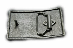 NEW Women Men Silver Metal Western Fashion Buckle 3D United States Flag USA Casual