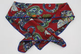 Sexy Women Neck Silk Fashion Scarf Geometric Modern Look Floral Red Blue Color